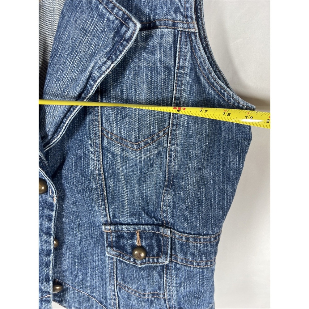 Carols Denims Vest‎ Sz Large Metal Buttons - Picture 16 of 16